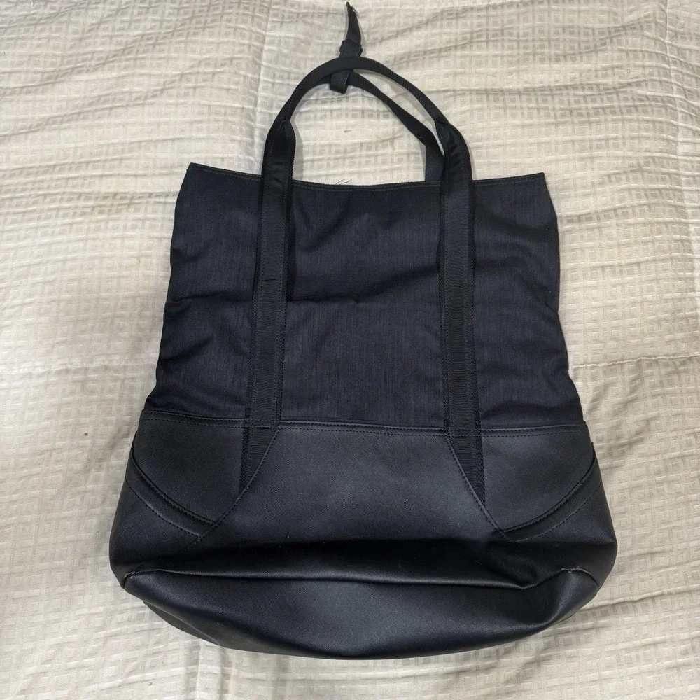 Lululemon Go Wild Black Women Tote Gym Yoga Bag Fold Over Top